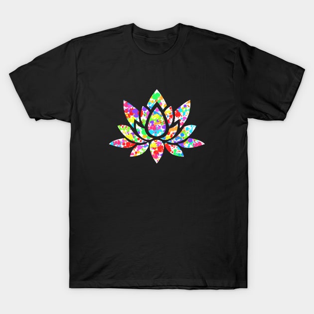 Splash Lotus Flower T-Shirt by Stoney09